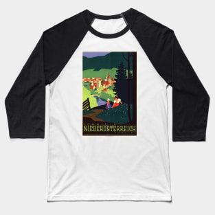 Sommer in Niederösterreich Austria Vintage Poster 1930s Baseball T-Shirt